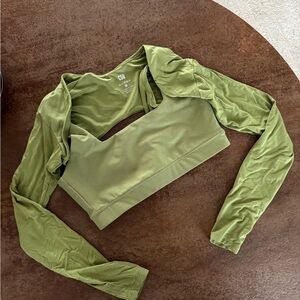 Crop Shop Boutique Green Long Sleeve Bolero